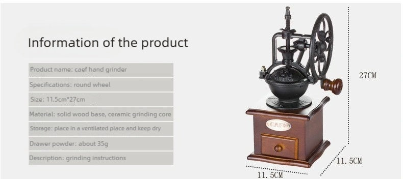 Manual Coffee Bean Grinder(brown)