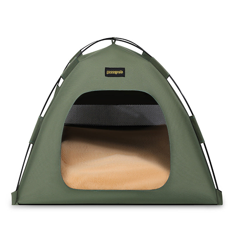 Medium Pet Tent for Cats &amp; Dogs(Green) - Portable Comfort Shelter with Soft Cushion