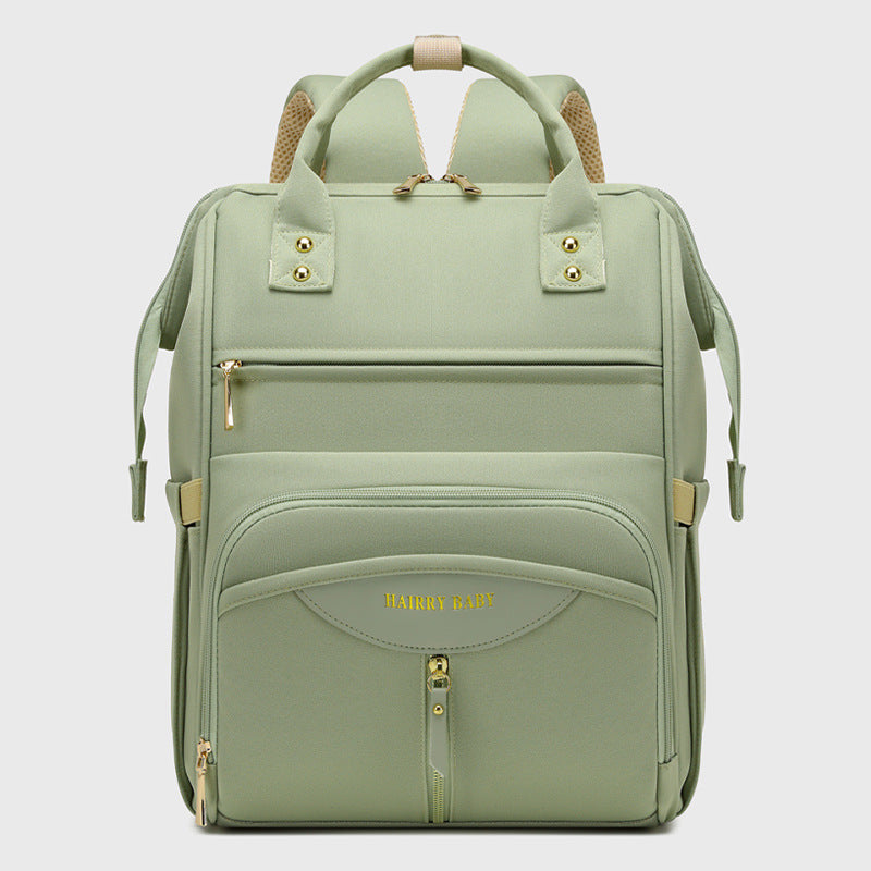 Multifunctional Diaper Bag Backpack(Green) - Large Capacity &amp; Organized Storage for Baby Essentials