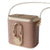 Brown Portable Fan for Outdoor, Waist Clip, and Desktop Cooling