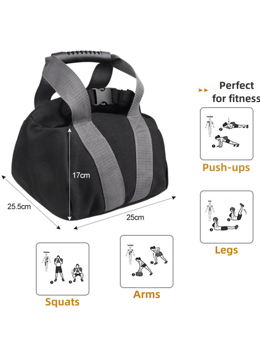 Black Portable Fitness Kettlebell Sandbag