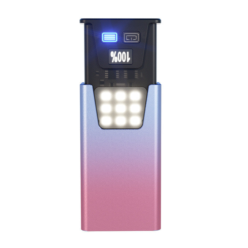 Pink-Blue Magnetic Flashlight: Spotlight, COB Flood,  Red&amp;Blue Warning