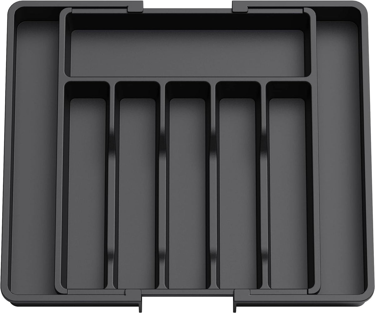 Black Adjustable Cutlery Tray (33-57cm)