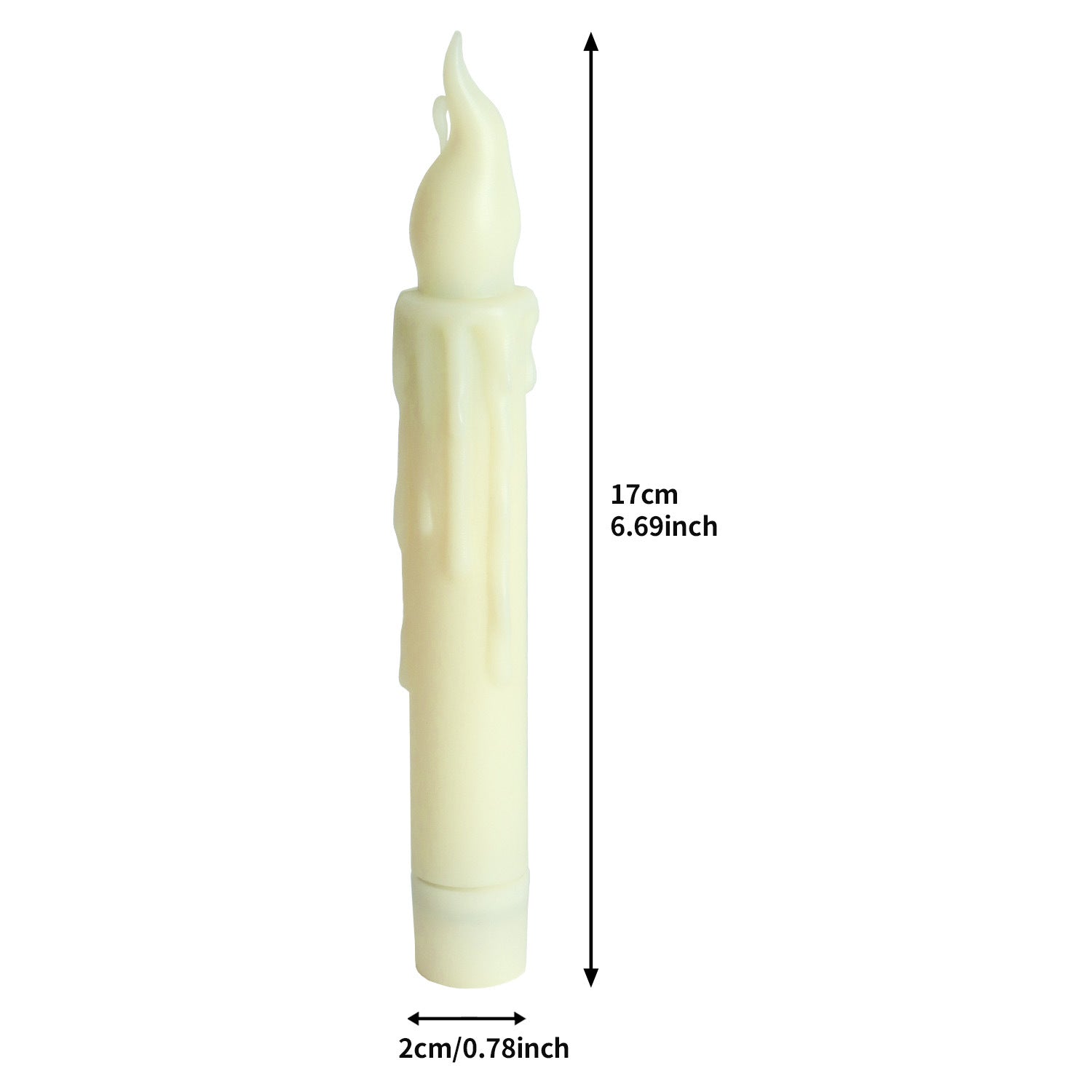 12-Pack LED Taper Candles, Remote, Hooks, & Line