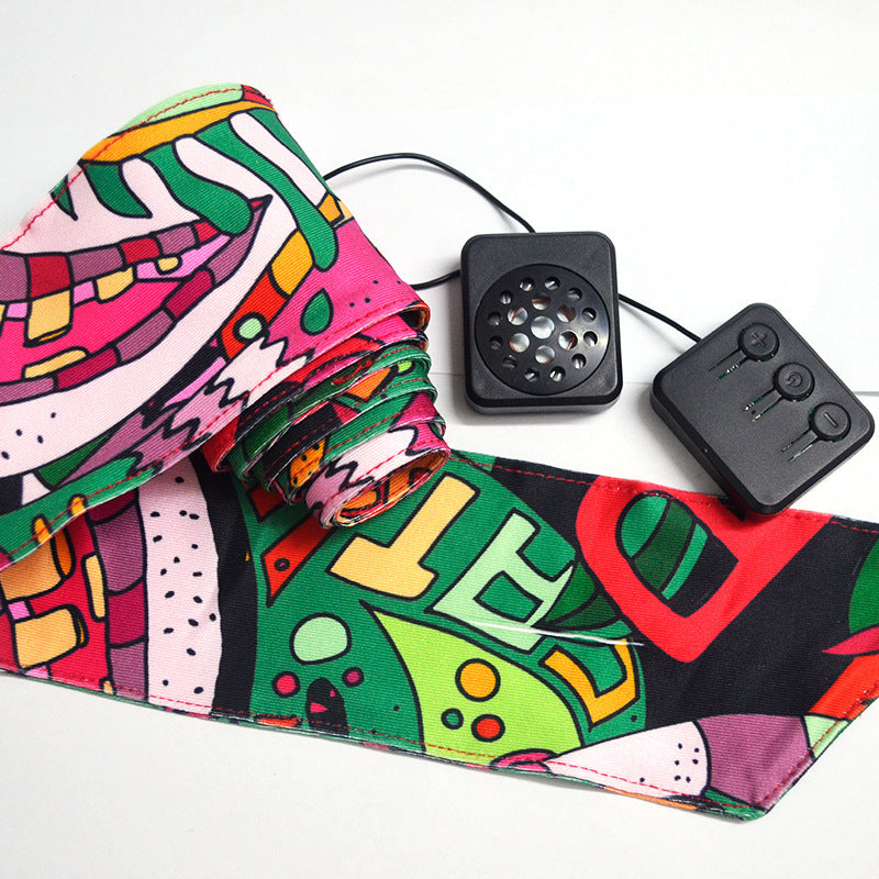 Red Sports Headband with Removable Bluetooth Speakers