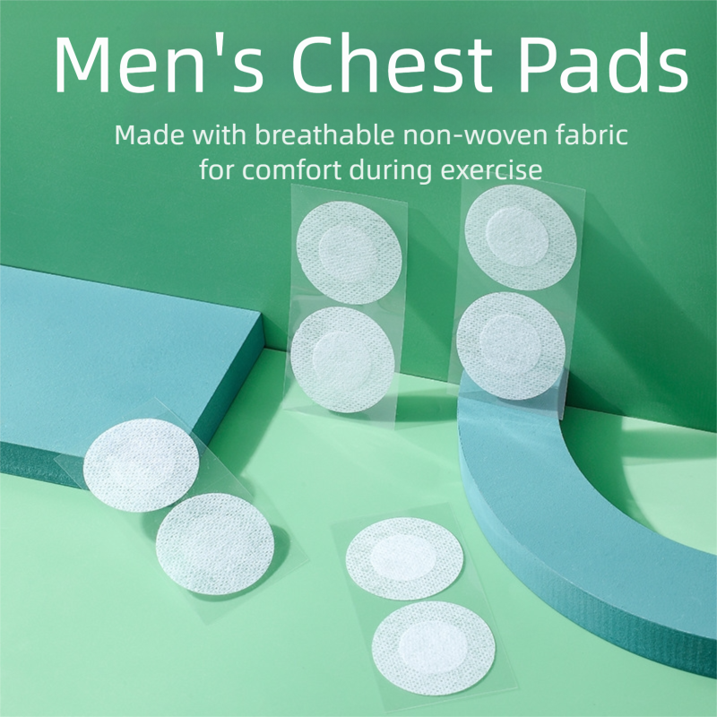 Men's Skin Color Invisible Chest Sticker (3.5cm) - TPU Anti-Scratch Sports Style