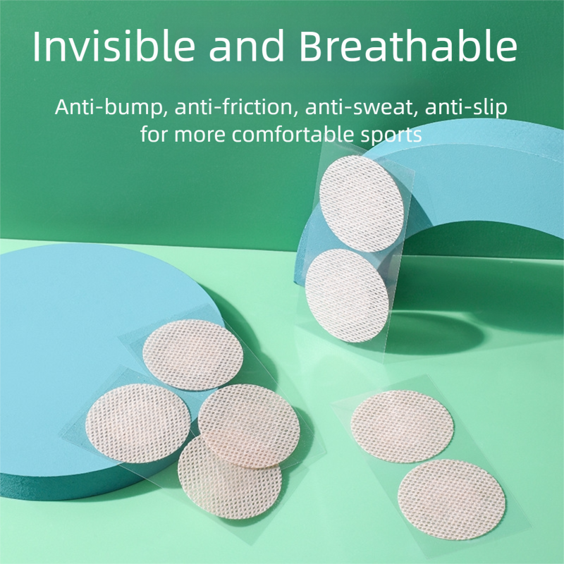 Men's White Invisible Chest Sticker (4.5cm) - TPU Anti-Scratch Sports Style