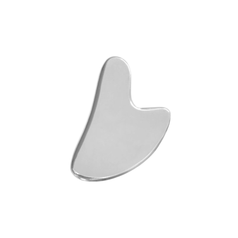 Stainless Steel Heart Gua Sha Facial Tools - Medium Size (7.5x5.8cm) for Face and Body, Massager for Reducing Puffiness