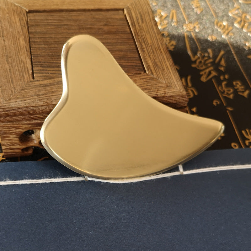 Brass Heart Gua Sha Tool – 4mm Facial Scraper for Lymphatic Drainage & Tension Relief