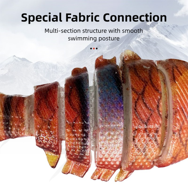 5-Pack 2" Lifelike Jointed Swimbaits for Crappie Bass Trout, , Swimbait for Relax Family Fishing