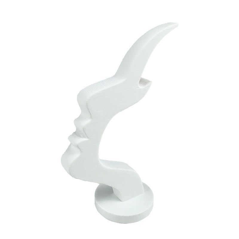 3-Pack White Abstract Face Eyewear Stand – Sculptural Desk &amp; Nightstand Display (13.7 * 5CM)