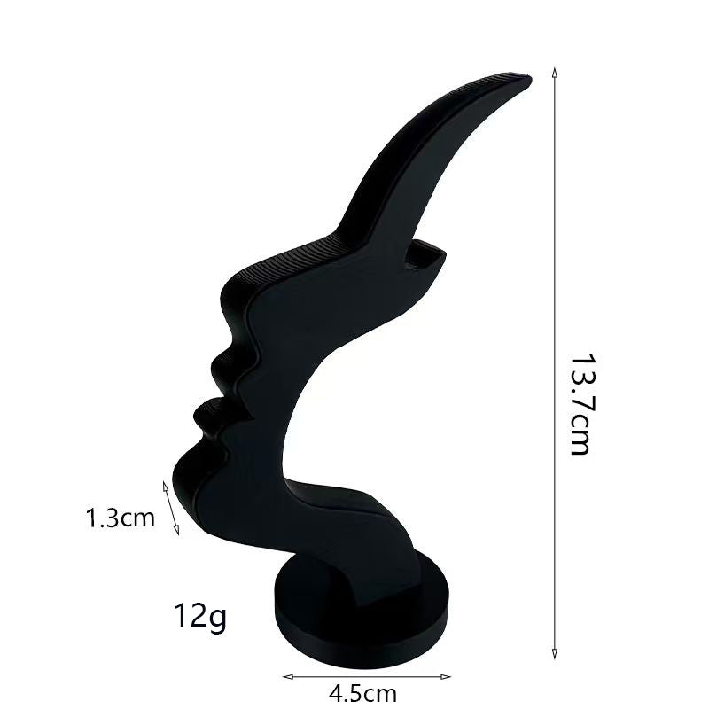 3-Pack Blue Abstract Face Eyewear Stand – Sculptural Desk & Nightstand Display (13.7 * 5CM)