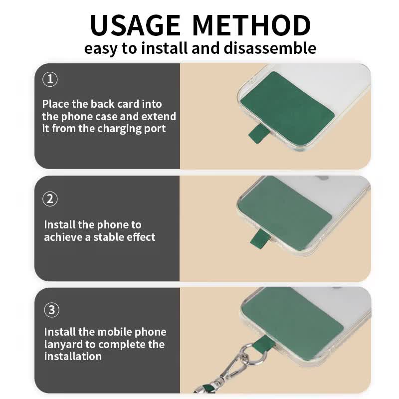 3-Pack Adjustable Purple Crossbody Phone Lanyards – Dual Wear Modes, Two-Ways of Hanging,Ultra-Slim 0.6mm Patch