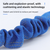 2PC Blue Adjustable Dog Car Safety Seat Belt Leash - Anti-Shock Bungee Headrest Restraint with Reflective Stitching & 316 Stainless Steel Clip