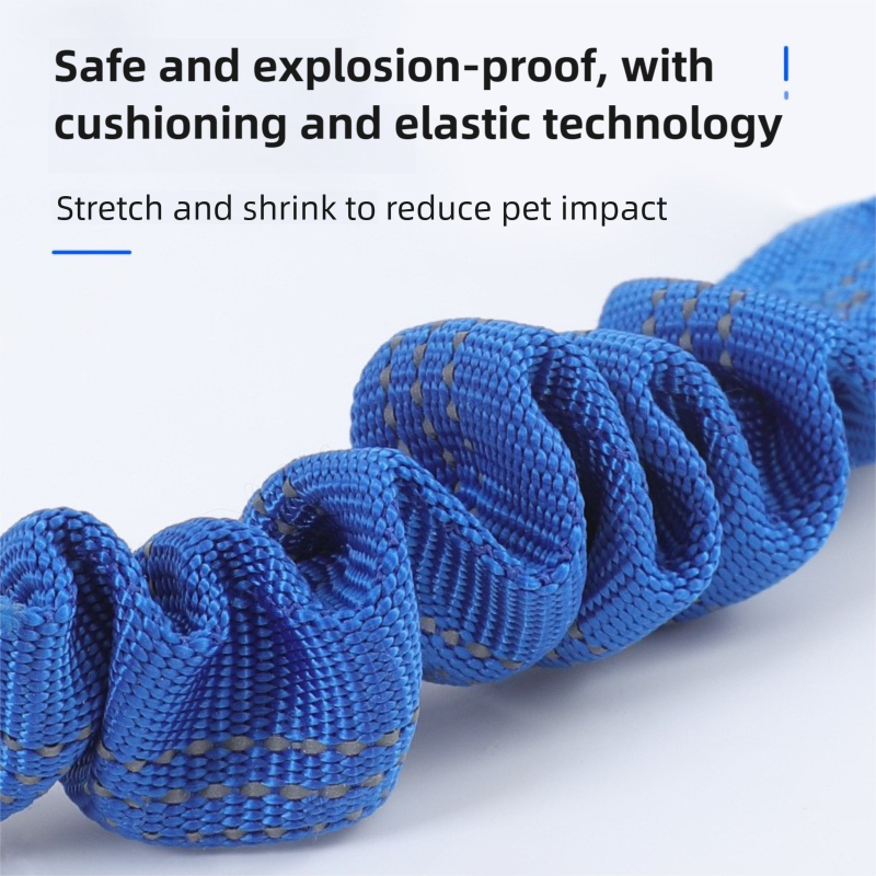 2PC Black Adjustable Dog Car Safety Seat Belt Leash - Anti-Shock Bungee Headrest Restraint with Reflective Stitching & 316 Stainless Steel Clip