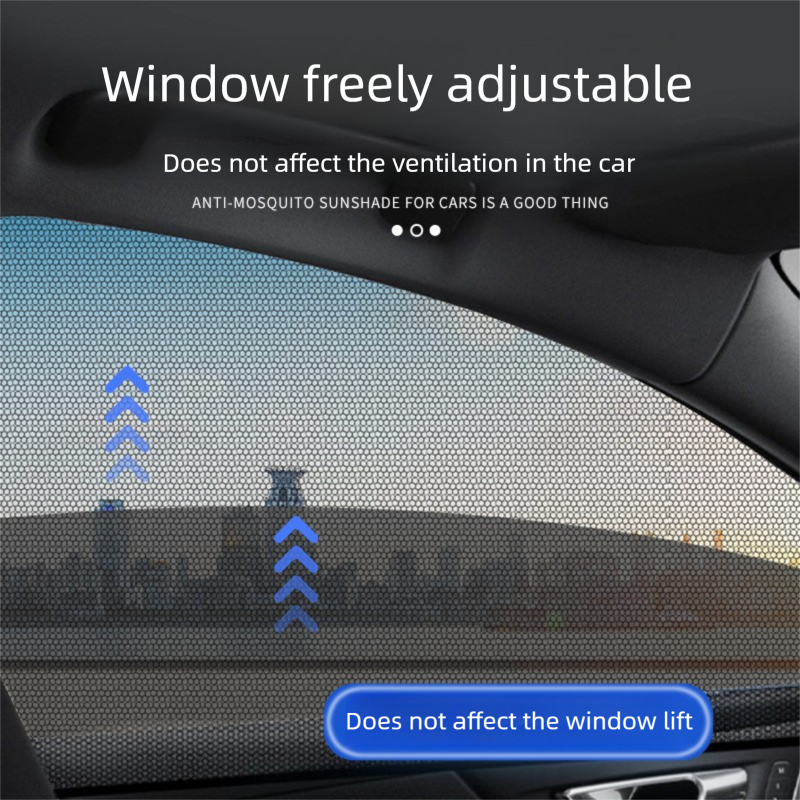 4PCS Car Curtain Screen Mosquito Net for SUV(2 Front + 2 Rear) - Anti-mosquito Shade in Summer, Sun Protection Ventilation Heat Insulation