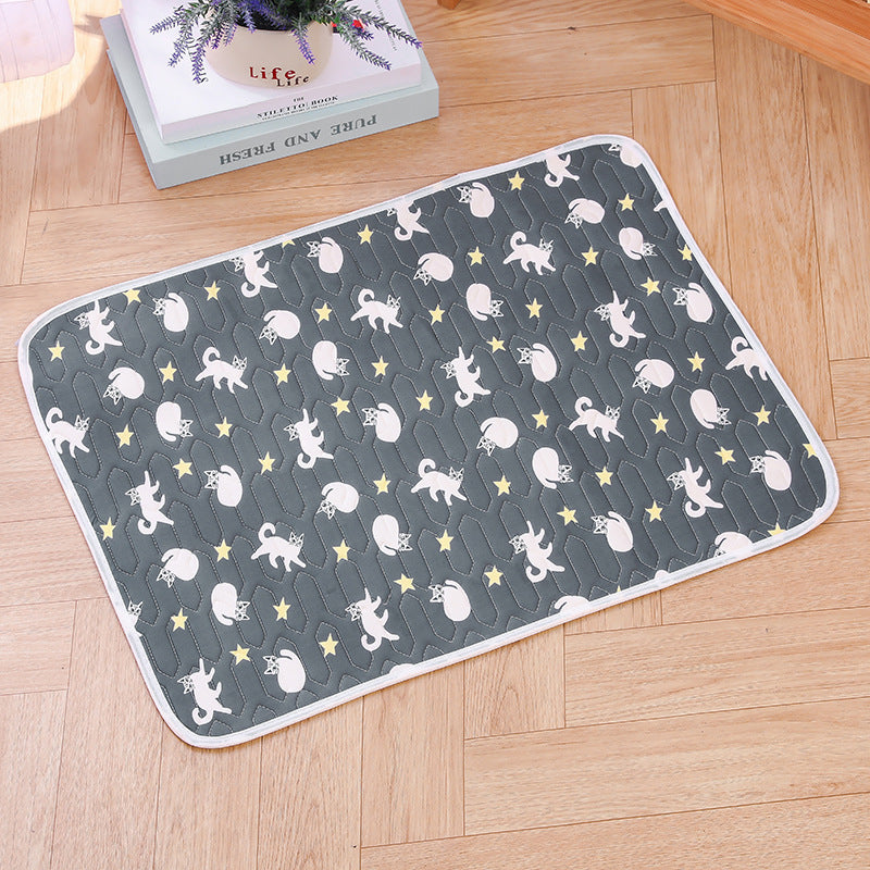 2-Pack Black Cat Pet Summer Cooling Latex Pad (XXL Size: 90*70cm) - Breathable Ice Silk &amp; Latex-Filled Dog Bed Cat Sleeping Mat with Non-Slip Base