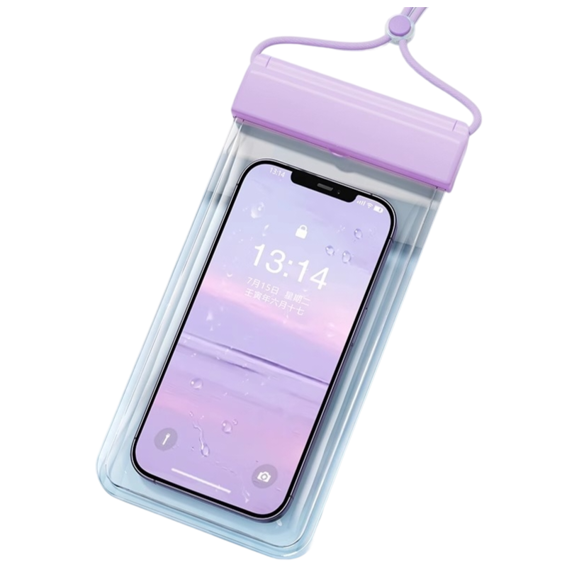 3-PCS Purple IPX8 Waterproof Phone Pouch(19×11 CM) - Universal Touch Screen &amp; Underwater Photo Case for Swimming, Snorkeling, and Beach