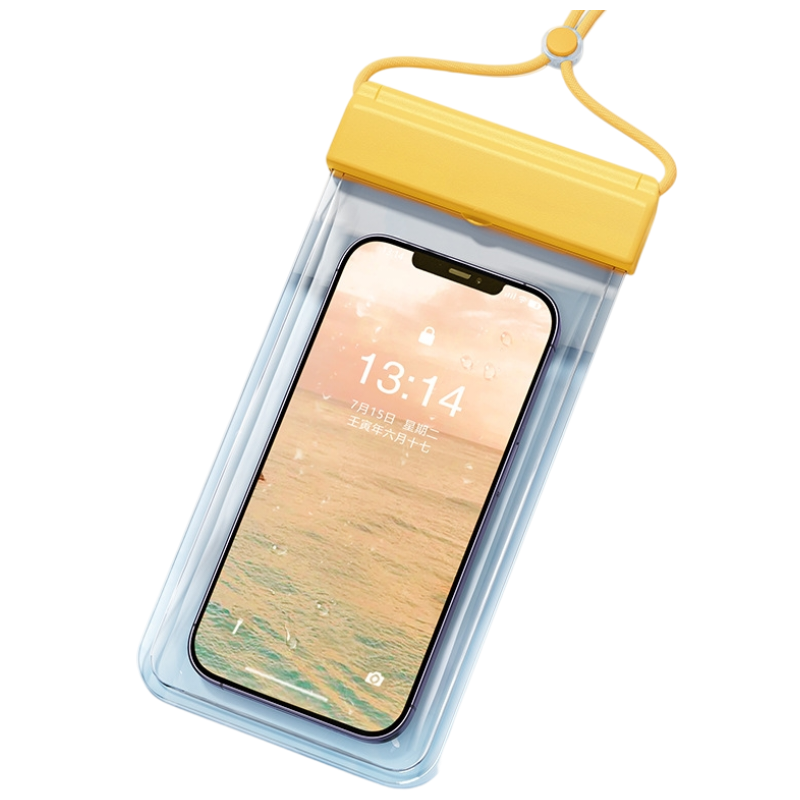 3-PCS Yellow IPX8 Waterproof Phone Pouch(19×11 CM) - Universal Touch Screen &amp; Underwater Photo Case for Swimming, Snorkeling, and Beach