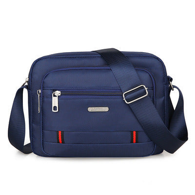Dark Blue Dual-Style Men's Oxford Cloth Crossbody Bag Bundle - Oxford Cloth Business Shoulder Bag, Multi-Functional Large Capacity, Fits 8-inch Tablet