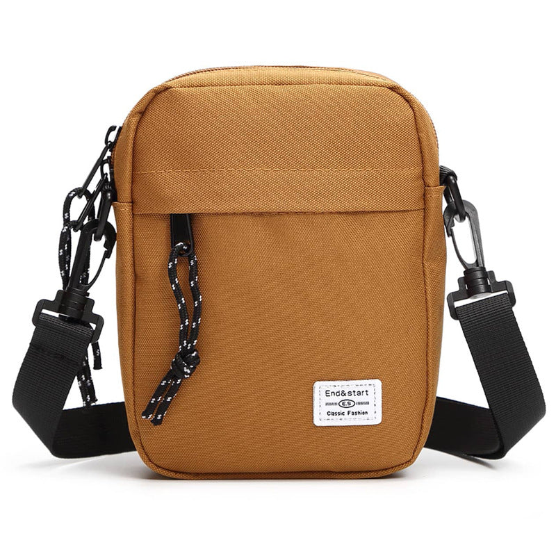 Ochre Mini Streetwear Oxford Cloth Crossbody Bag - Ultra-Light (200g) Fashion Sling Pack, Fits 8-inch Tablet