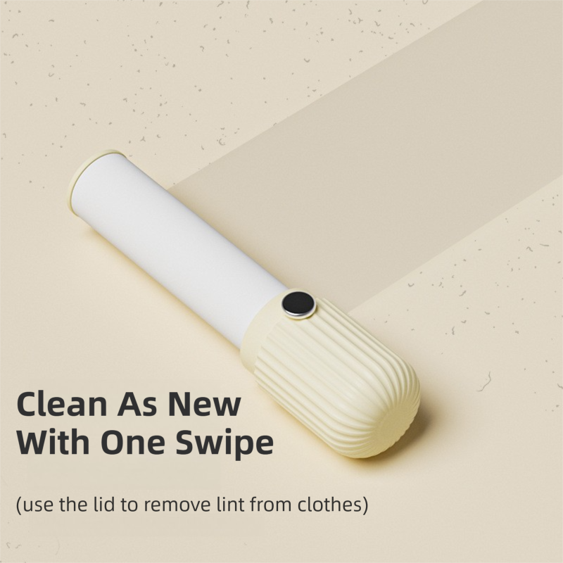 Yellow Portable Mini Lint Roller Set for Pet Hair Cleaning - 6 Refills (180 Sheets Total), Sticky Dust Remover Brush for Clothes & Travel