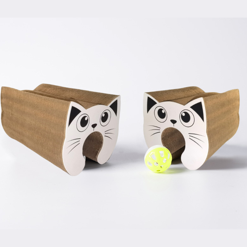 2-Pack Creative Accordion Cat Scratcher (Cat Head Design, 23x23x10CM) - Reversible Honeycomb Material Scratch Pad &amp; Lounge Mat for Stress Relief