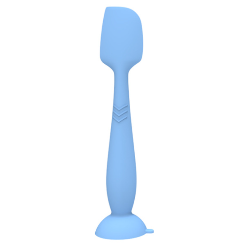 4-Pack Blue Large Silicone Ointment Applicator Spatulas(16.5 CM x 3.8 CM) - Cream Spreader with Suction Base, Hygienic &amp; Precise
