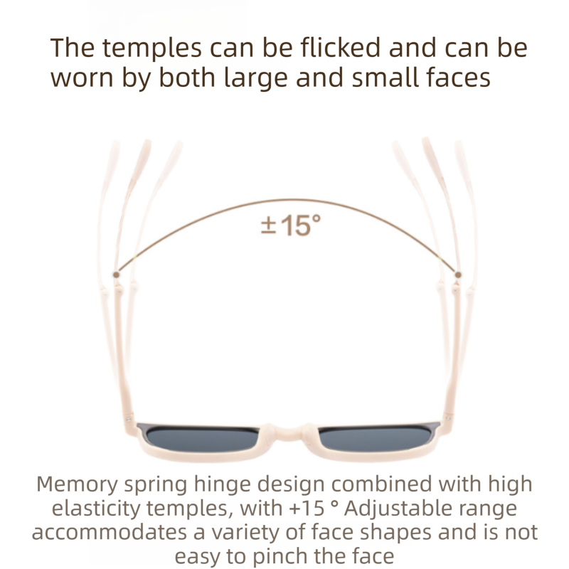 Ultra-Light Foldable TR Sunglasses for Women with Storage Bag - 15° Adjustable Temples & Premium Hinges, UV Protection (White Frame/Grey Lenses)