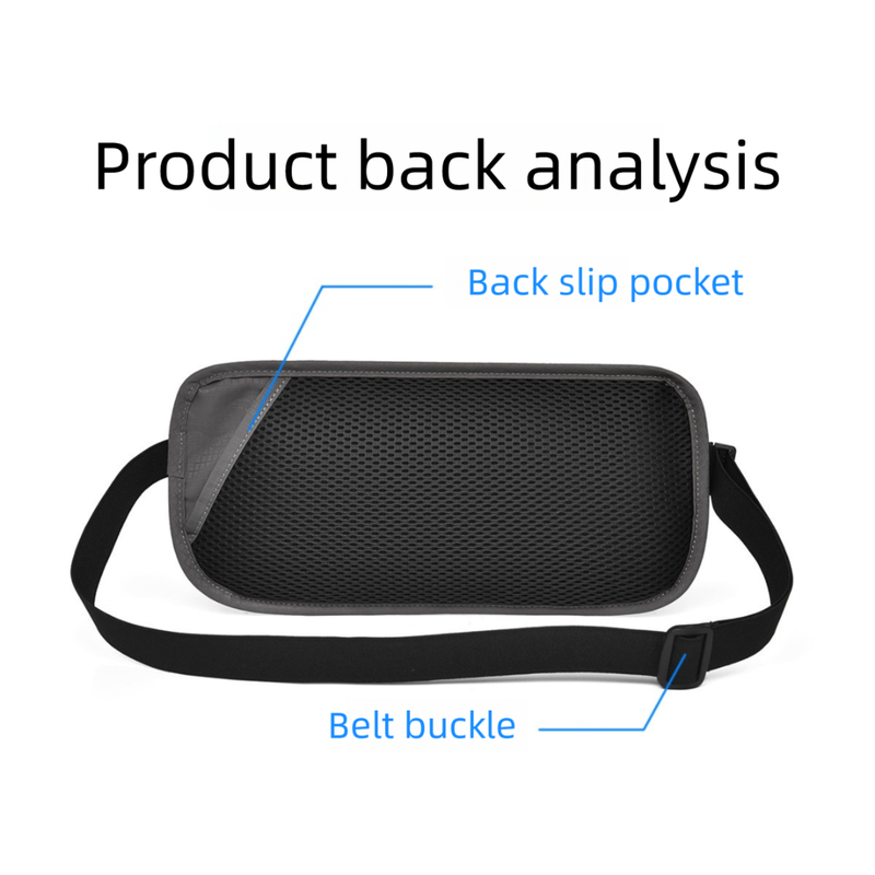 Rose Red RFID Blocking Slim Anti-Theft Fanny Pack for Outdoor Travel - Hidden Money Belt for Passport, Documents & Cash