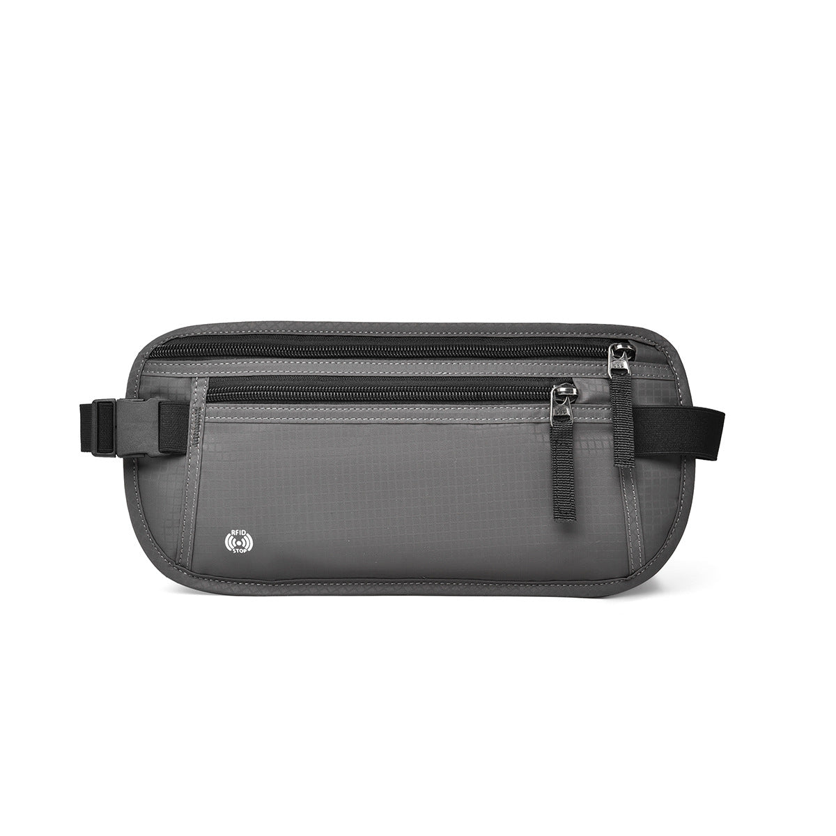 Dark Grey RFID Blocking Slim Anti-Theft Fanny Pack for Outdoor Travel - Hidden Money Belt for Passport, Documents &amp; Cash