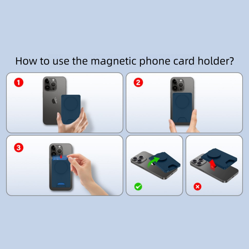 2-Pack 2-in-1 White Magnetic Card Wallet Integrated Pop Airbag Stand(9.5x6x0.8 CM) - Including Magnetic Ring, for MagSafe Compatible iPhone 14/13/12 Series & Standard Phone Cases