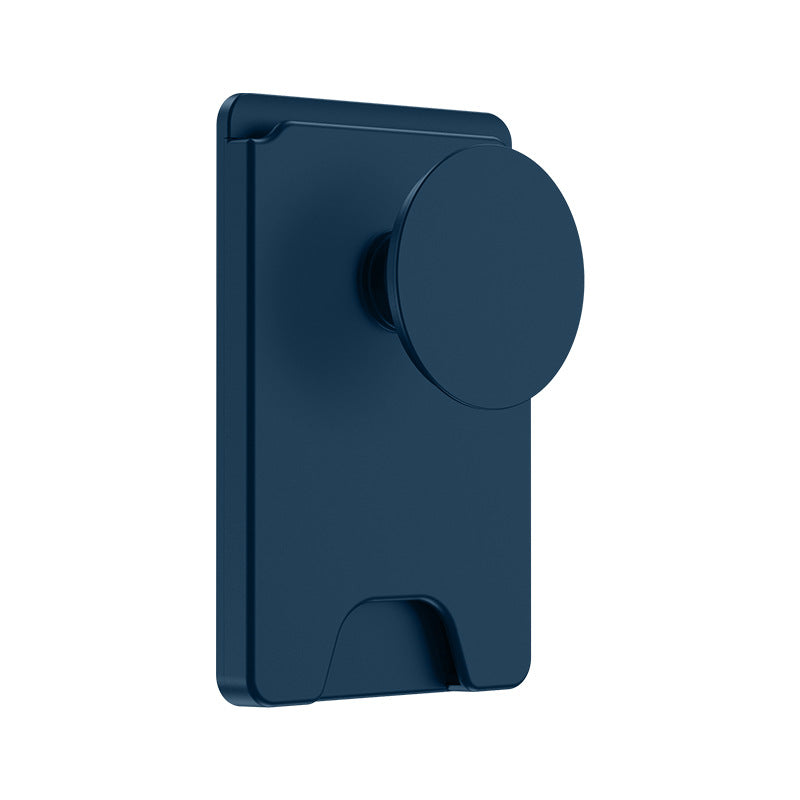 2-Pack 2-in-1 Dark Blue Magnetic Card Wallet Integrated Pop Airbag Stand(9.5x6x0.8 CM) - Including Magnetic Ring, for MagSafe Compatible iPhone 14/13/12 Series & Standard Phone Cases