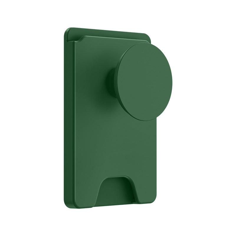 2-Pack 2-in-1 Green Magnetic Card Wallet Integrated Pop Airbag Stand(9.5x6x0.8 CM) - Including Magnetic Ring, for MagSafe Compatible iPhone 14/13/12 Series & Standard Phone Cases