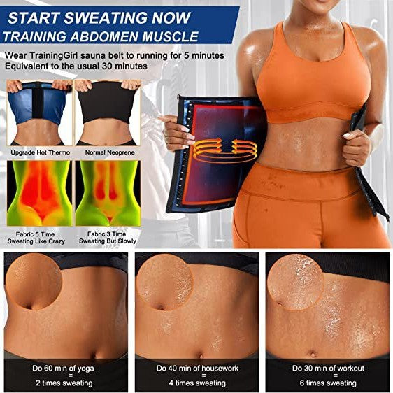 Silver Ion Sauna Waist Trainer for Women(Size S) - 2-in-1 Zipper and Hook/Eye Sweat-Wicking Sports Girdle, Postpartum Fitness Shapewear