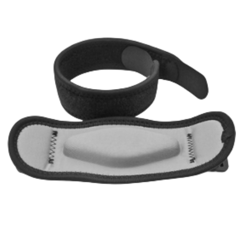 One-Pair Light Grey Adjustable Compression Elbow Brace with Thick Sponge Padding - Sports Support for Various Sports and Everyday Work