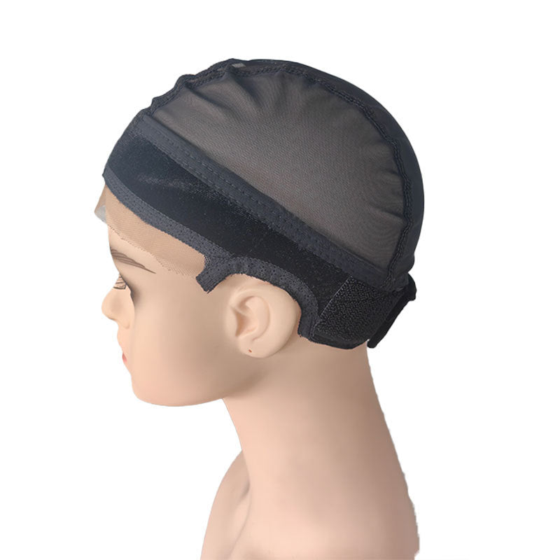 2-Pack Black U-Part Open-Ear Wig Cap with 4x5 Inch Double Velvet Lace - Comfort &amp; Stability, for Wig Making and Secure Wear