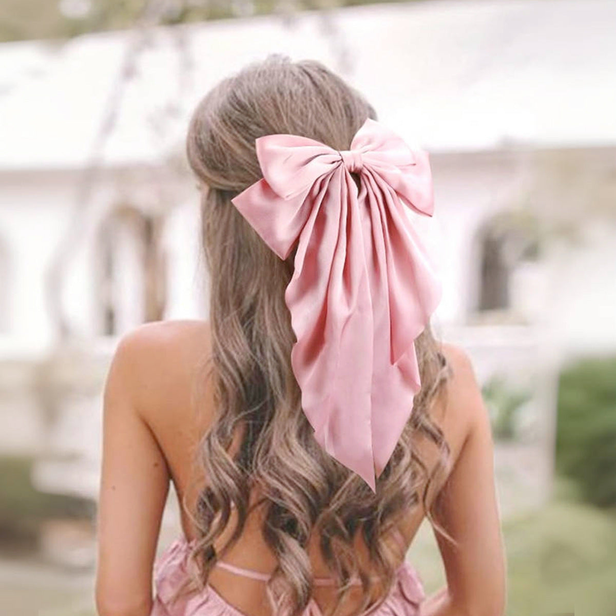 8-Color Set Luxury Satin Bow Hair Clips for Women - French Barrette Style, Sweet and Elegant Summer Hair Accessories