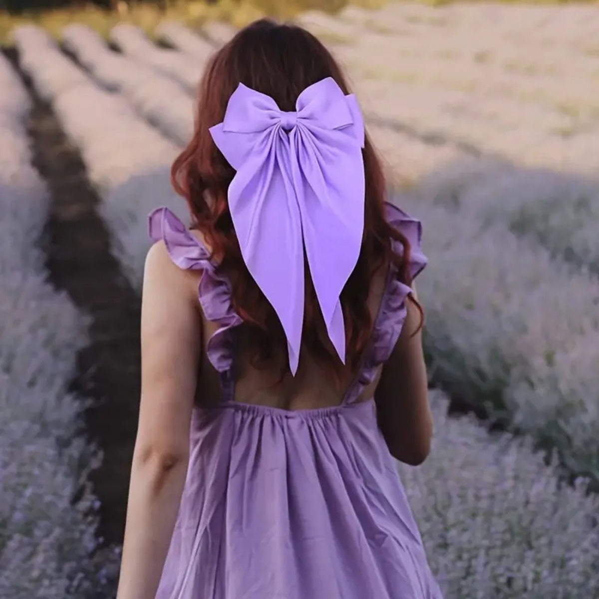 8-Color Set Luxury Satin Bow Hair Clips for Women - French Barrette Style, Sweet and Elegant Summer Hair Accessories