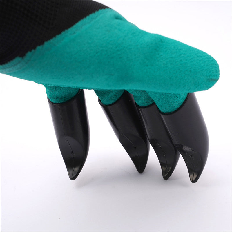 2-Pairs Green Waterproof and Puncture Resistant Gardening Gloves(L: 27CM) - Breathable Latex Foam Coated Work Gloves for Digging, Planting, and Yard Work