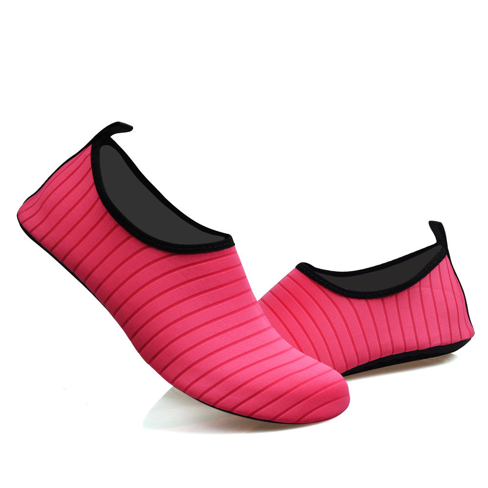 #38/39 Rose Red Quick-Dry Aqua Beach Water Shoes for Men and Women - Slip-On Lightweight Breathable Barefoot Swim Socks