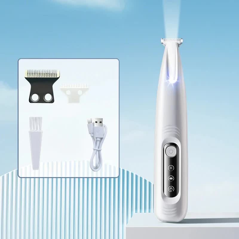 F6 Portable Pet Hair Detailed Trimmer(2 * 140mm Blades) - Cat &amp; Dog Waterproof  Grooming Clipper with LED Light &amp;  Display, Low-Noise Ceramic Blade