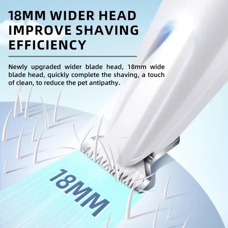 F6 Portable Pet Hair Detailed Trimmer(2 * 140mm Blades) - Cat & Dog Waterproof  Grooming Clipper with LED Light &  Display, Low-Noise Ceramic Blade