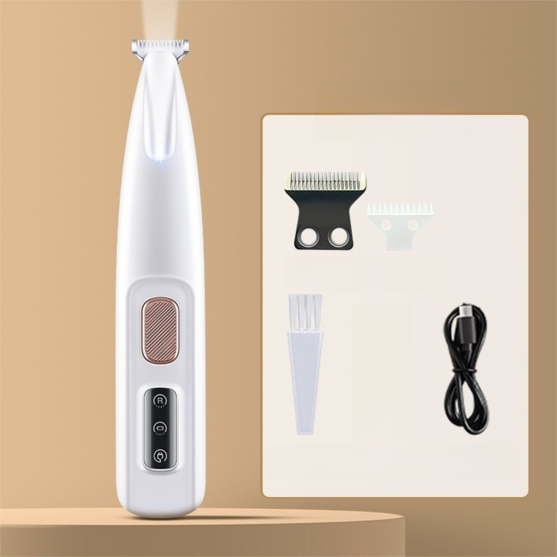 F5 Portable Pet Hair Detailed Trimmer(2 * 140mm Blades) - Cat &amp; Dog Waterproof  Grooming Clipper with LED Light &amp;  Display, Low-Noise Ceramic Blade