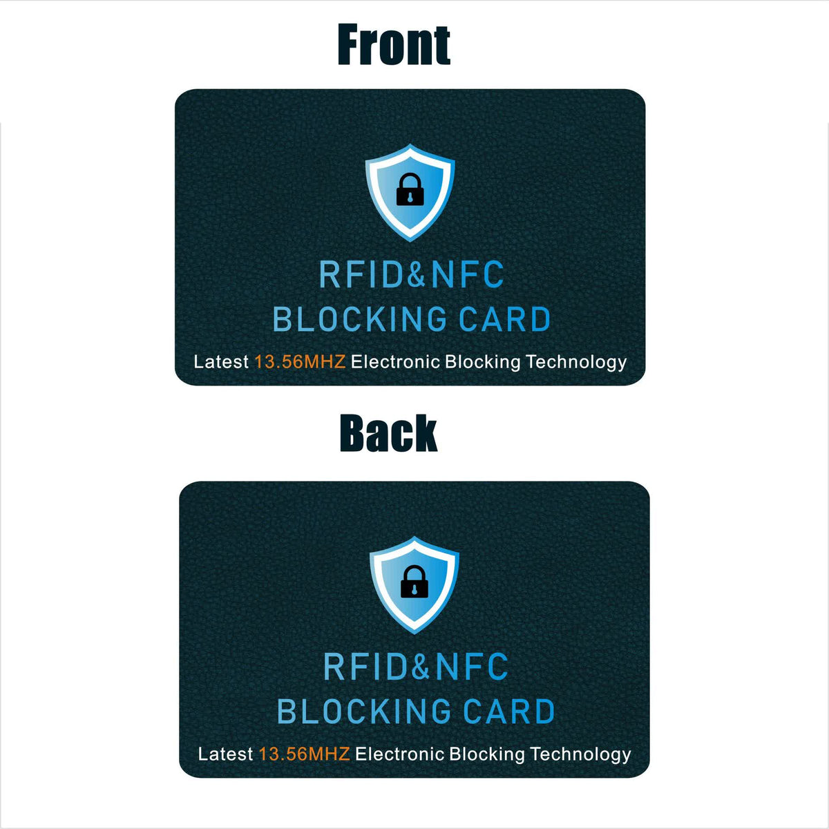Dark Blue Style RFID &amp; NFC Blocking Card Set (5 Pack) - Contactless NFC ID / Credit Card Protection, Anti-Skimming Shield for Wallet