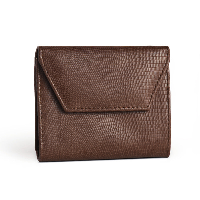 3-Pack Soft PU Rhombus Pattern Quilted Lipstick & Card Holder - Portable & Durable Cosmetic Pouch / Coin Purse (Brown Quilted & Beige Crocodile Pattern & Black Crocodile Pattern Set)