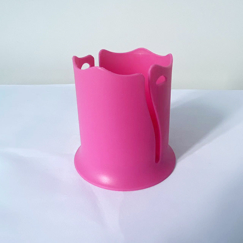 2-Pack Pink Outdoor Surfboard Water Bottle Holder - Portable PP &amp; Silicone Drink Stabilizer for Water Sports