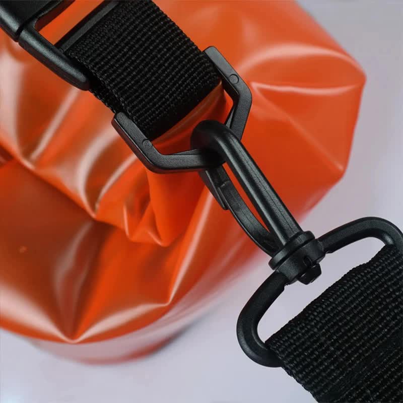 White 10L PVC Waterproof Swimming Bag Bonus with Waterproof Phone Pouch - Roll-Top Floating Dry Gear Bags for Beach, Kayaking & Outdoor Sports