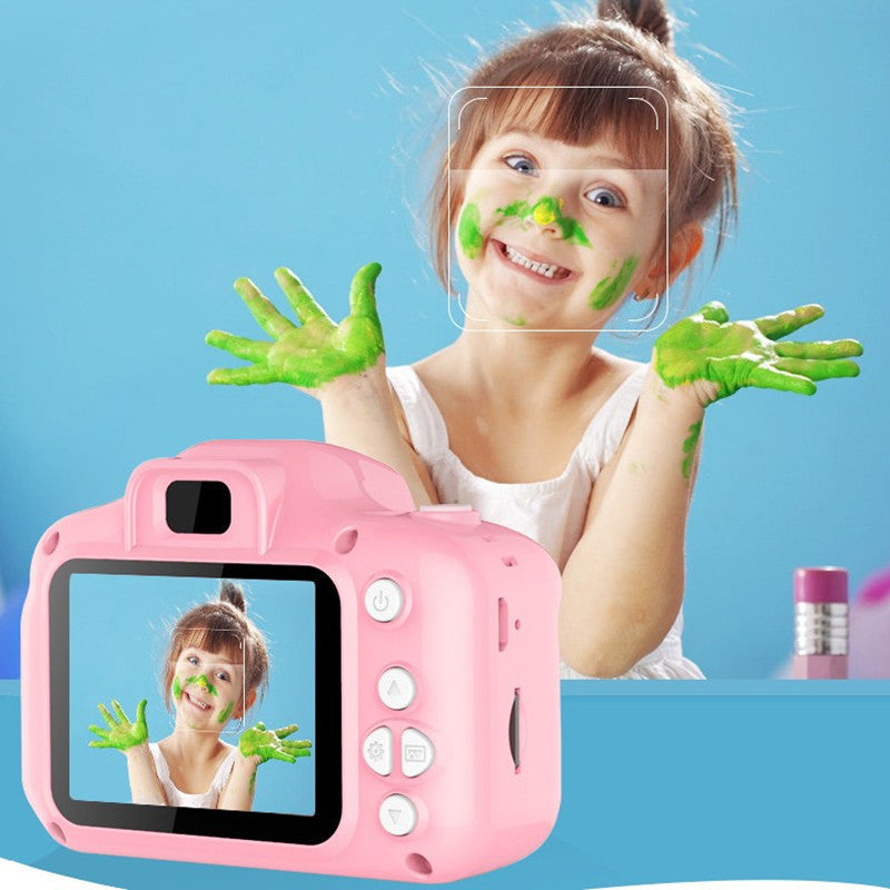 X2 Blue Single Lens Kids Cat Digital Camera - Multi-Functions With 20MP Interpolation, Photo & Multiple Filters, 1080P Video and Game