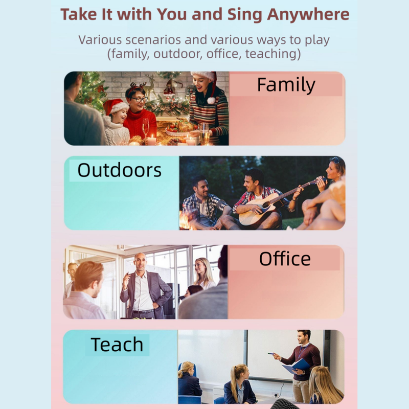 2-Set Pink & Blue Wireless Dual-Microphone Karaoke Speaker - Portable Handheld K1 Bluetooth All-in-One KTV Singing Machine